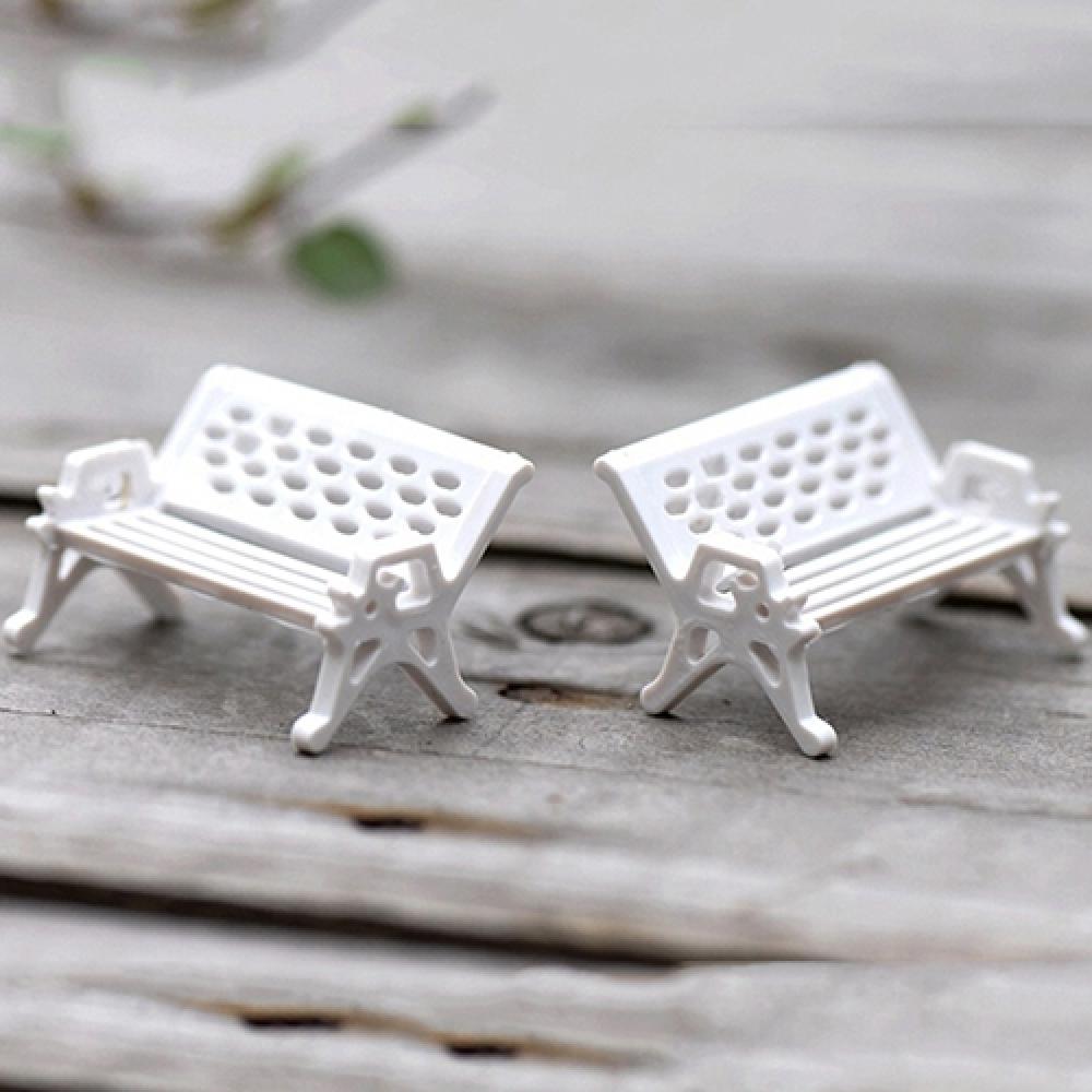2 ชิ้น Mini Park Seat Bench น่ - Woodworking Resin บทวิจารณ์และราคา