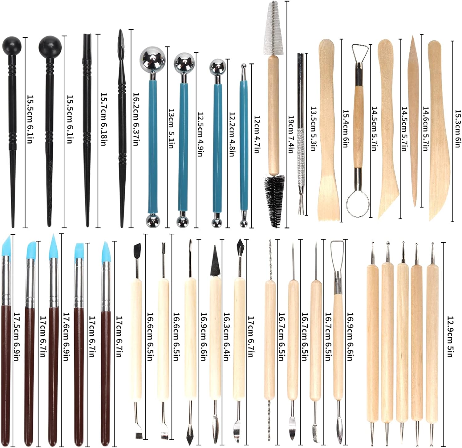 เครื่องปั้นดินเผา Sculpting ชุ - Wood Chisel Set บทวิจารณ์และราคา